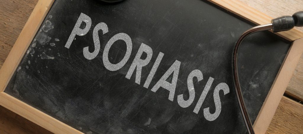 Tafel mit Überschrift Psoriasis